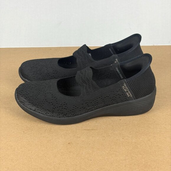 Skechers Slip-Ins Arya That's Sweet Sneakers Womens 7 Black Memory Foam Slip On - Picture 10 of 10